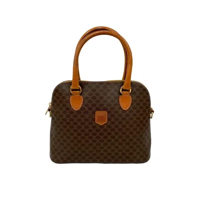 Pre-owned Celine Brown Leather Pvc Handbag Tote Bag ()
