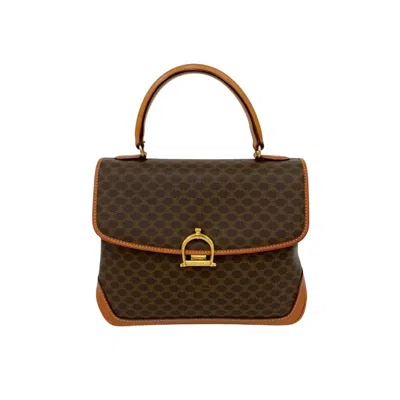 Pre-owned Celine Brown Leather Pvc Handbag Tote Bag ()