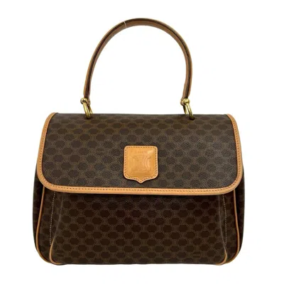 Pre-owned Celine Brown Leather Pvc Handbag Tote Bag ()