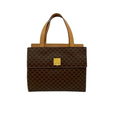 Pre-owned Celine Brown Leather Pvc Handbag Tote Bag ()