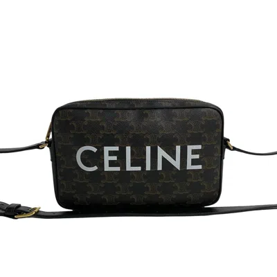 Pre-owned Celine Brown Leather Pvc Pochette Shoulder Bag ()
