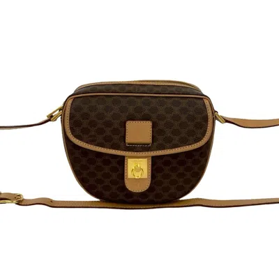 Pre-owned Celine Brown Leather Pvc Pochette Shoulder Bag ()