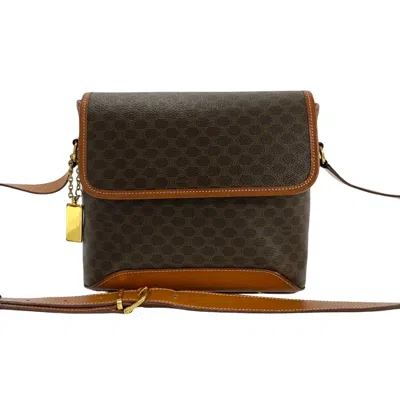 Pre-owned Celine Brown Leather Pvc Pochette Shoulder Bag ()