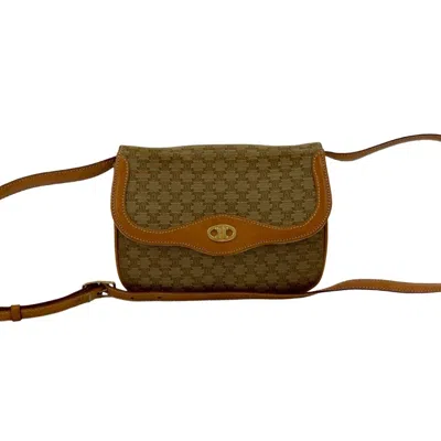 Pre-owned Celine Brown Leather Pvc Pochette Shoulder Bag ()