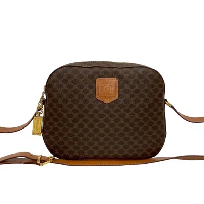 Pre-owned Celine Brown Leather Pvc Pochette Shoulder Bag ()