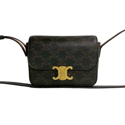 Pre-owned Celine Brown Leather Pvc Pochette Shoulder Bag ()