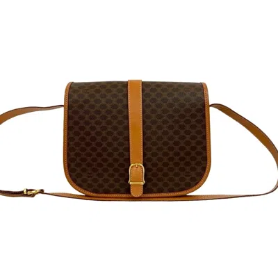 Pre-owned Celine Brown Leather Pvc Pochette Shoulder Bag ()