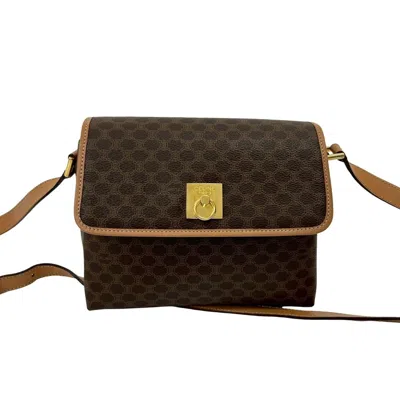Pre-owned Celine Brown Leather Pvc Pochette Shoulder Bag ()