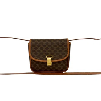 Pre-owned Celine Brown Leather Pvc Pochette Shoulder Bag ()