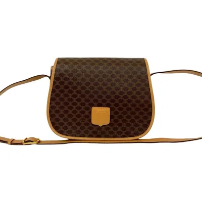 Pre-owned Celine Brown Leather Pvc Pochette Shoulder Bag ()