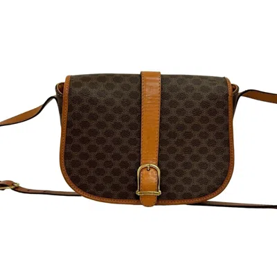 Pre-owned Celine Brown Leather Pvc Pochette Shoulder Bag ()