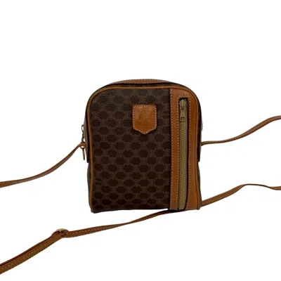 Pre-owned Celine Brown Leather Pvc Pochette Shoulder Bag ()