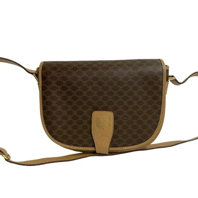 Pre-owned Celine Brown Leather Pvc Pochette Shoulder Bag ()