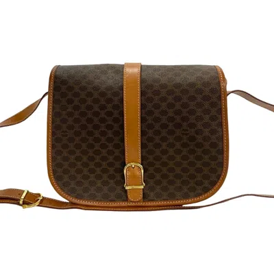 Pre-owned Celine Brown Leather Pvc Pochette Shoulder Bag ()