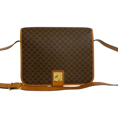 Pre-owned Celine Brown Leather Pvc Pochette Shoulder Bag ()