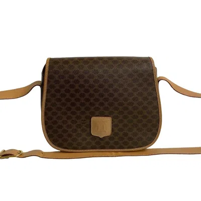 Pre-owned Celine Brown Leather Pvc Pochette Shoulder Bag ()