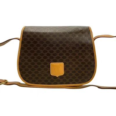 Pre-owned Celine Brown Leather Pvc Pochette Shoulder Bag ()