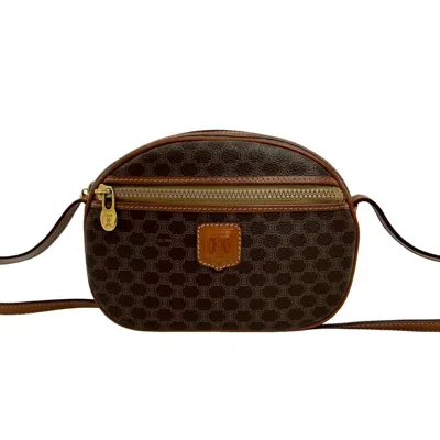 Pre-owned Celine Brown Leather Pvc Pochette Shoulder Bag ()