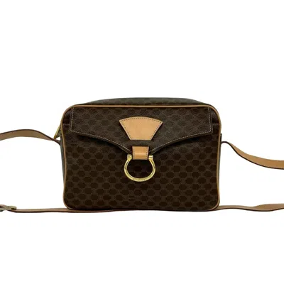 Pre-owned Celine Brown Leather Pvc Pochette Shoulder Bag ()