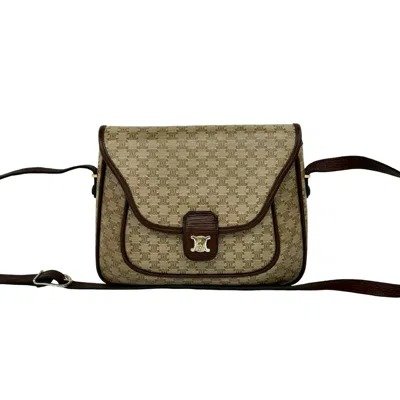 Pre-owned Celine Brown Leather Pvc Pochette Shoulder Bag ()