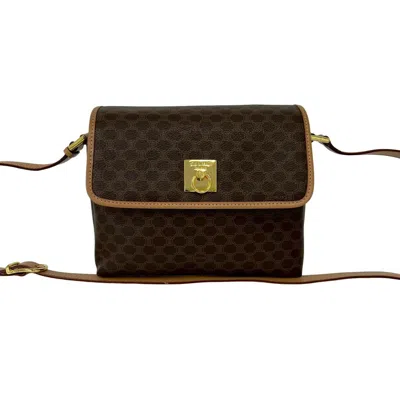 Pre-owned Celine Brown Leather Pvc Pochette Shoulder Bag ()