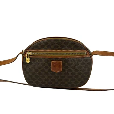 Pre-owned Celine Brown Leather Pvc Pochette Shoulder Bag ()