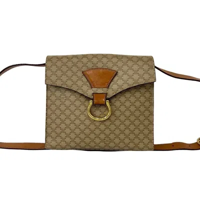 Pre-owned Celine Brown Leather Pvc Pochette Shoulder Bag ()