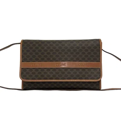 Pre-owned Celine Brown Leather Pvc Pochette Shoulder Bag ()