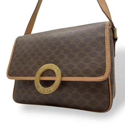 Pre-owned Celine Brown Leather Pvc Shoulder Bag ()