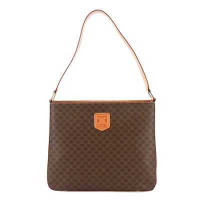 Pre-owned Celine Brown Leather Pvc Shoulder Bag ()