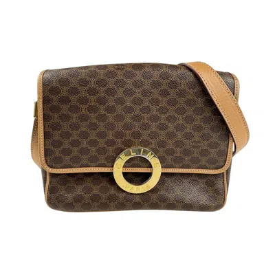 Pre-owned Celine Brown Leather Pvc Shoulder Bag ()