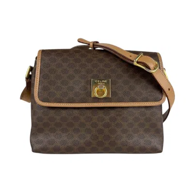 Pre-owned Celine Brown Leather Pvc Shoulder Bag ()
