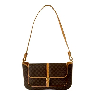 Pre-owned Celine Brown Leather Pvc Shoulder Bag ()