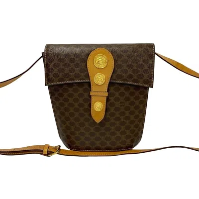 Pre-owned Celine Brown Leather Pvc Shoulder Bag ()