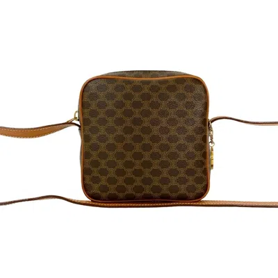 Pre-owned Celine Brown Leather Pvc Shoulder Bag ()