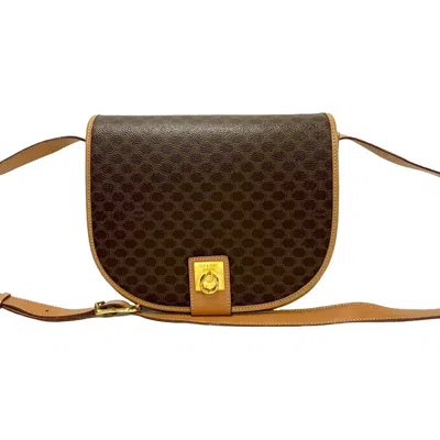 Pre-owned Celine Brown Leather Pvc Shoulder Bag ()