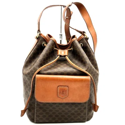 Pre-owned Celine Brown Leather Pvc Shoulder Bag ()