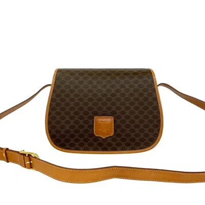 Pre-owned Celine Brown Leather Pvc Shoulder Bag ()