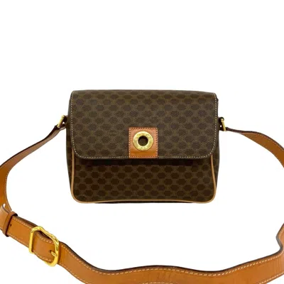 Pre-owned Celine Brown Leather Pvc Shoulder Bag ()