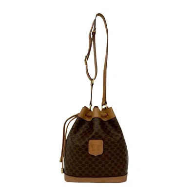 Pre-owned Celine Brown Leather Pvc Shoulder Bag Tote Bag ()