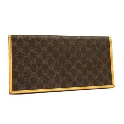 Pre-owned Celine Brown Leather Pvc Wallet (bi-fold) ()