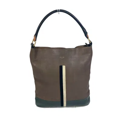 Pre-owned Celine Brown Leather Shoulder Bag Tote Bag ()