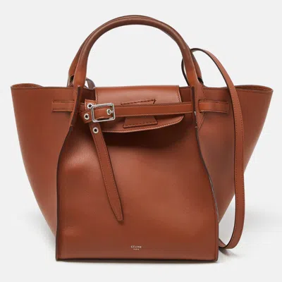 Pre-owned Celine Brown Leather Small Big Bucket Bag