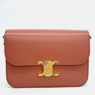 Pre-owned Celine Brown Leather Triumph Bag Medium