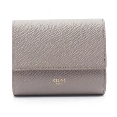 Pre-owned Celine Brown Leather Wallet (tri-fold) ()