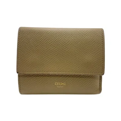Pre-owned Celine Brown Leather Wallet (tri-fold) ()