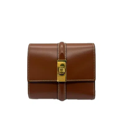 Pre-owned Celine Brown Leather Wallet (tri-fold) ()