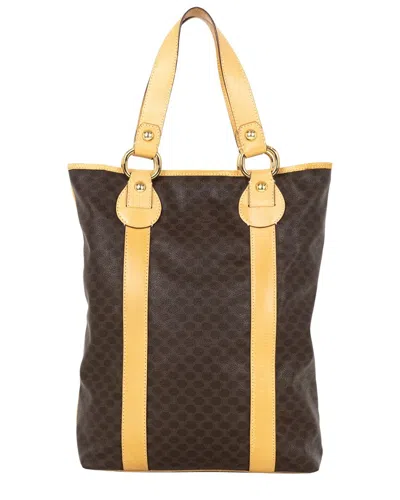 Celine Brown Macadam Coated Canvas Tote (authentic Pre-loved)