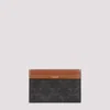 Celine Brown Medium Canvas Credit Card Case In Multi