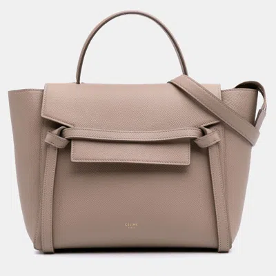 Pre-owned Celine Brown Micro Grained Calfskin Belt Bag